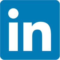 LinkedIn logo featuring a blue square with the white letters "in."